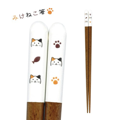 🇯🇵日本製 田中箸店 貓貓 抗菌 木筷子 22.5cm